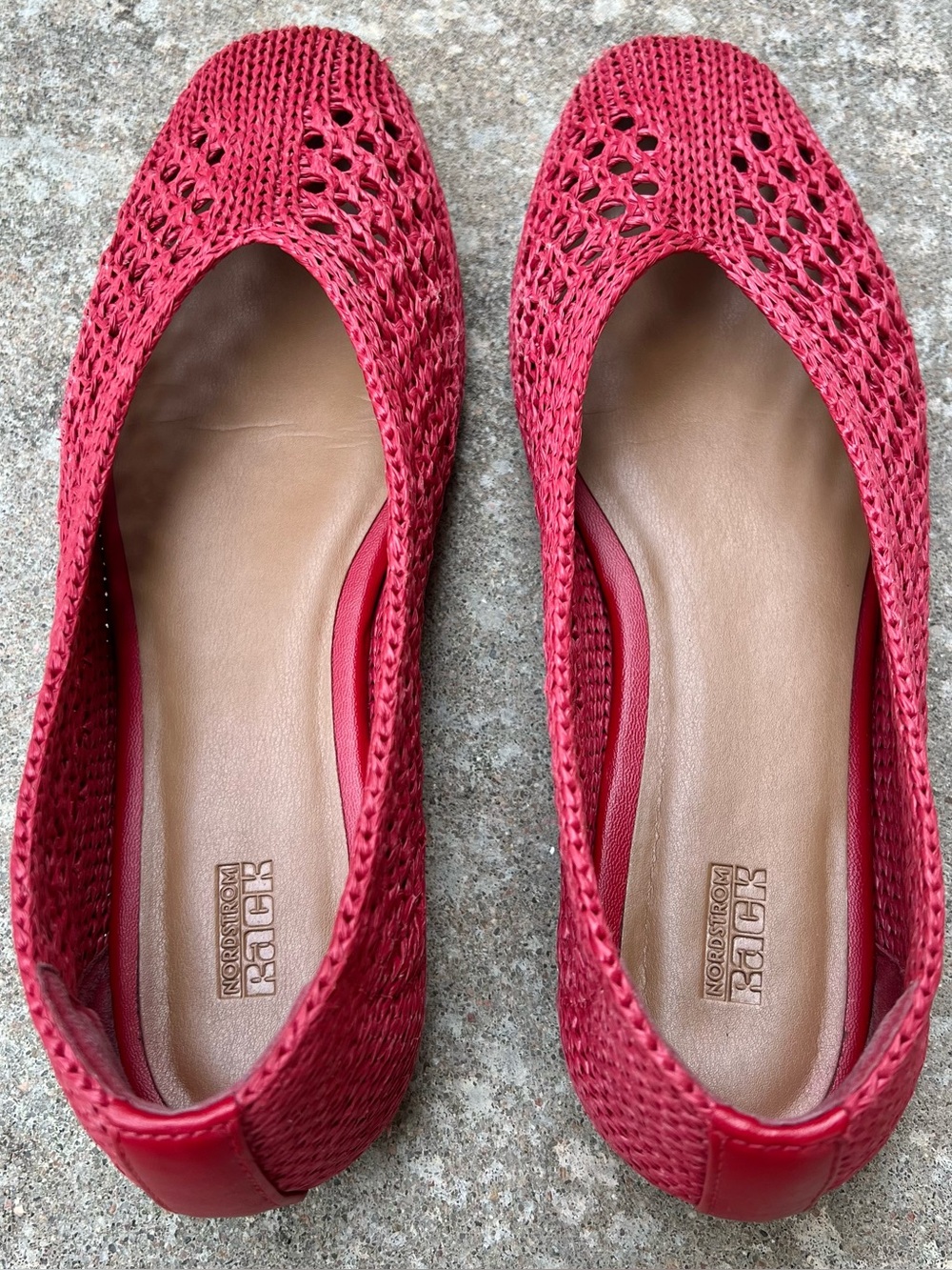 Red Woven Flats - Picture 8 of 11